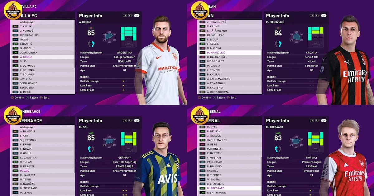 PES 2020 PS4 Option File Season 2020 2021 PESNewupdate